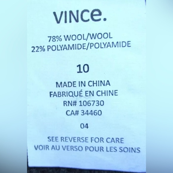 Vince Grey Wool Pleated Mini Skirt Size 0 Orig $295 - Picture 7 of 7